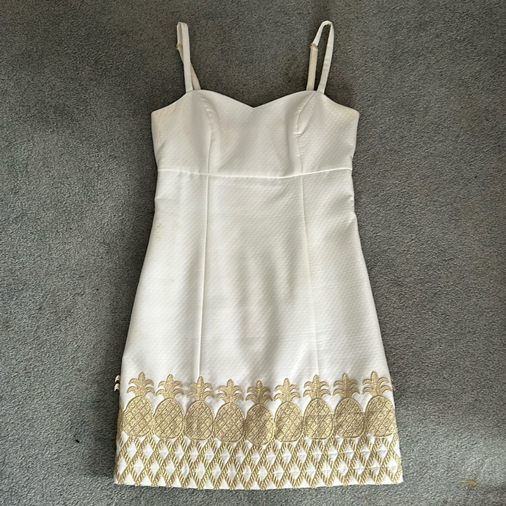 White and Gold Dress
